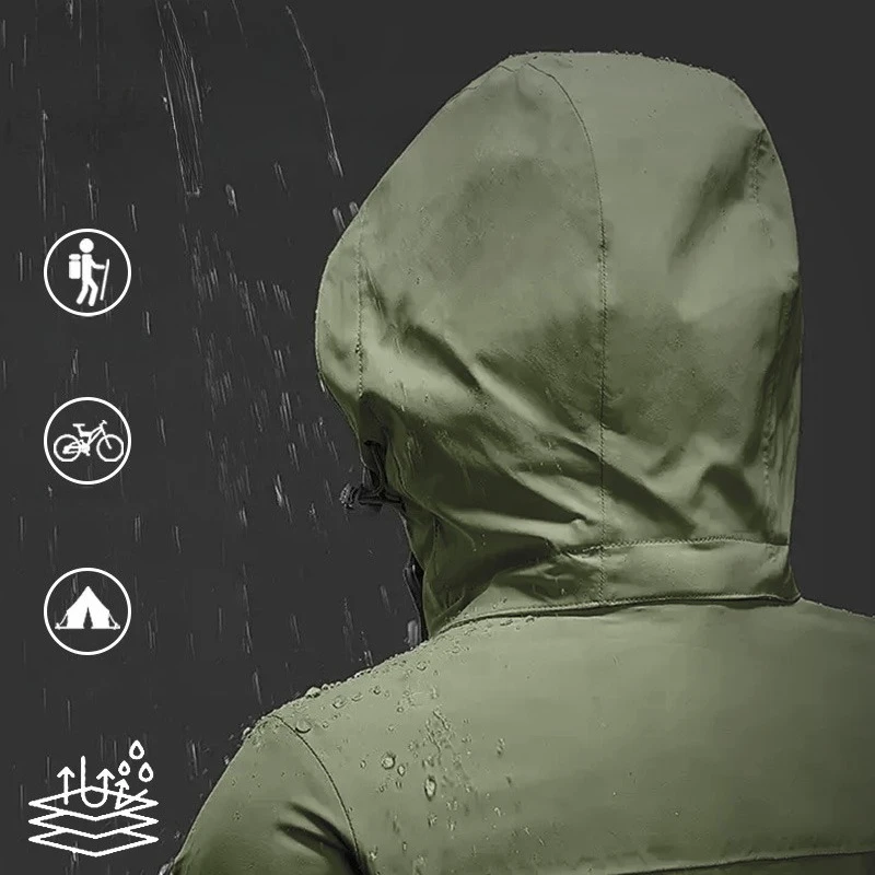 

Waterproof Windbreaker Jacket Women Outdoor Softshell Zip Up Hooded Jacket Camping Hiking Coats Lightweight Spring Autumn Coats