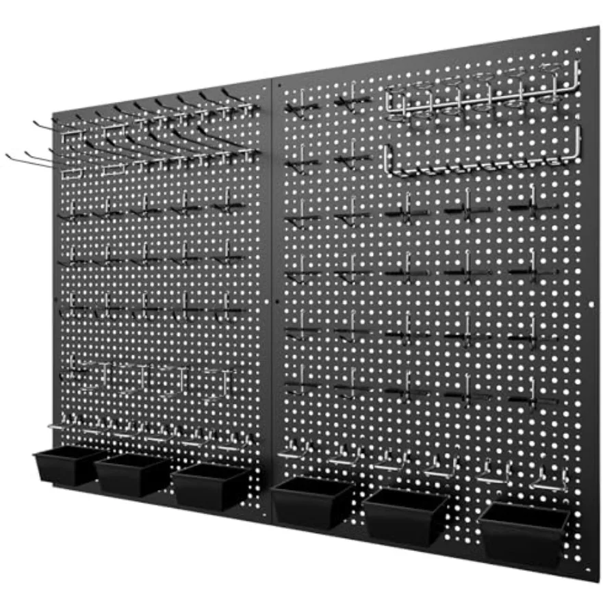 

Pegboard kit with AccessoriesIncludes 2 Pack 16" X 24" Steel Peg Board and 120 PCS Varied Pegboard Accessories can be Used for