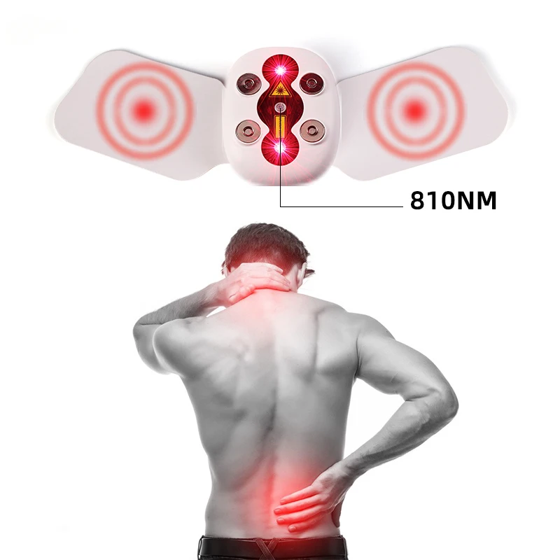 Therapeutic Pain Management Cold Laser Therapy Device Red and Infrared Laser for Biostimulation Pain Relief