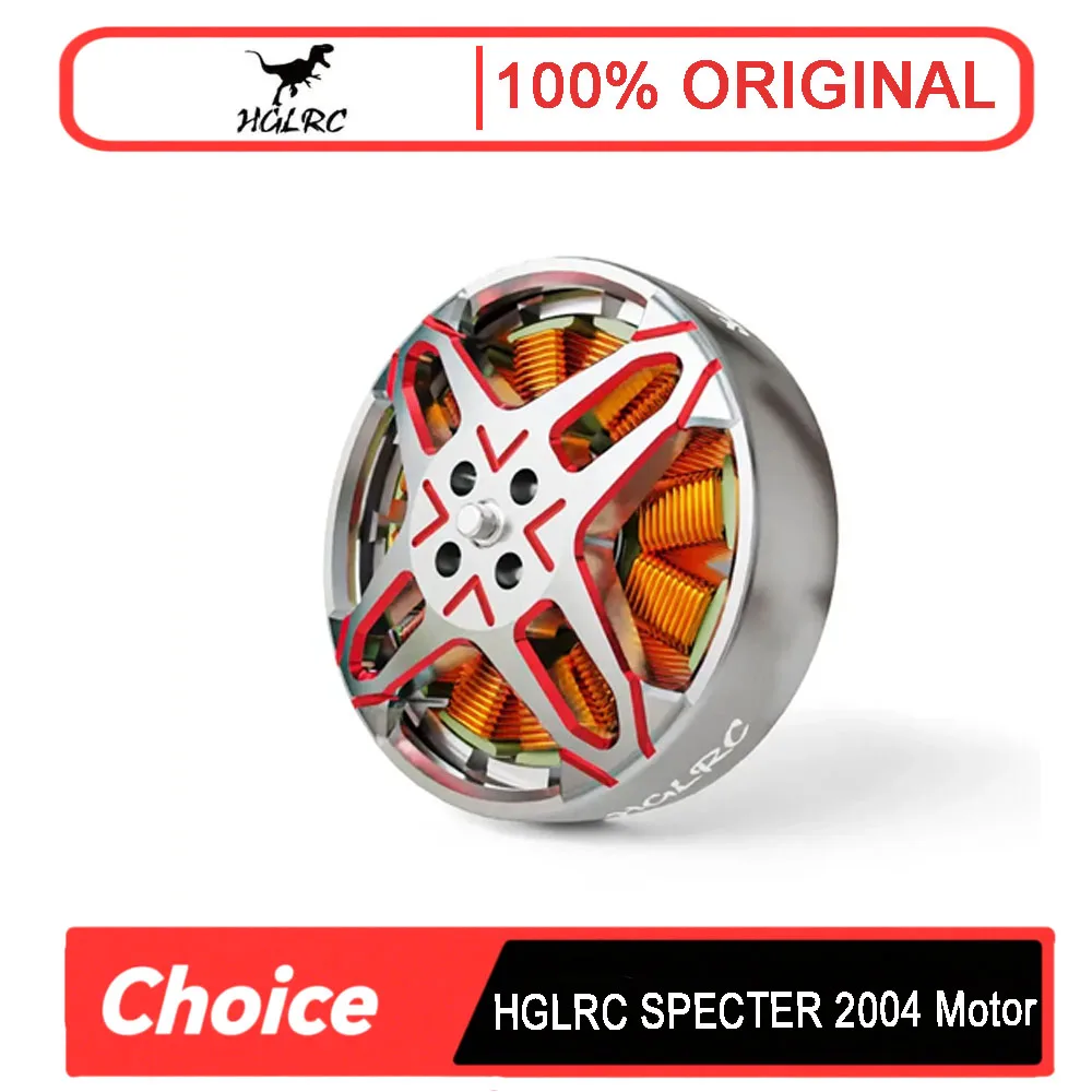 

HGLRC SPECTER 2004 1800KV Brushless Motor - 4-6S 3-5inch Props for FPV Freestyle & Cinewhoop Drones
