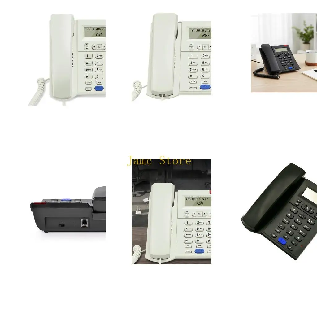 LX0B Corded Landline Phone Large Button Desktop Telephone for Elderly Telephone
