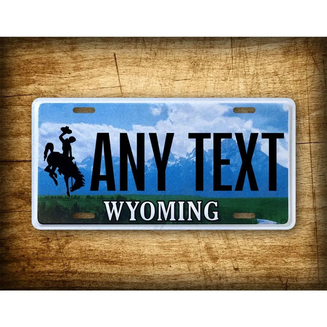 Custom Engraved Wyoming State Aluminum Metal Sign Personalized Text Waterproof Rustproof Vintage Wall Decor