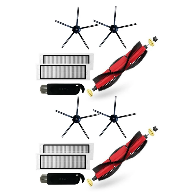 2 Set For Xiaomi Roborock S5 Max S6 S50 S6 Maxv S4 E4 Accessories Detachable Main Brush