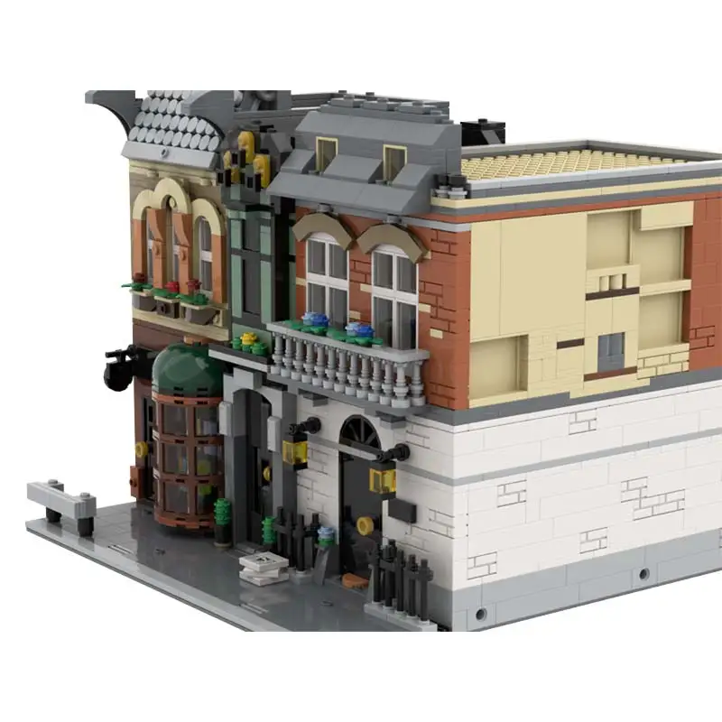 Moc street view canto casa arquitetura modular blocos de construção modelo originalidade tijolos brinquedos presentes natal das crianças