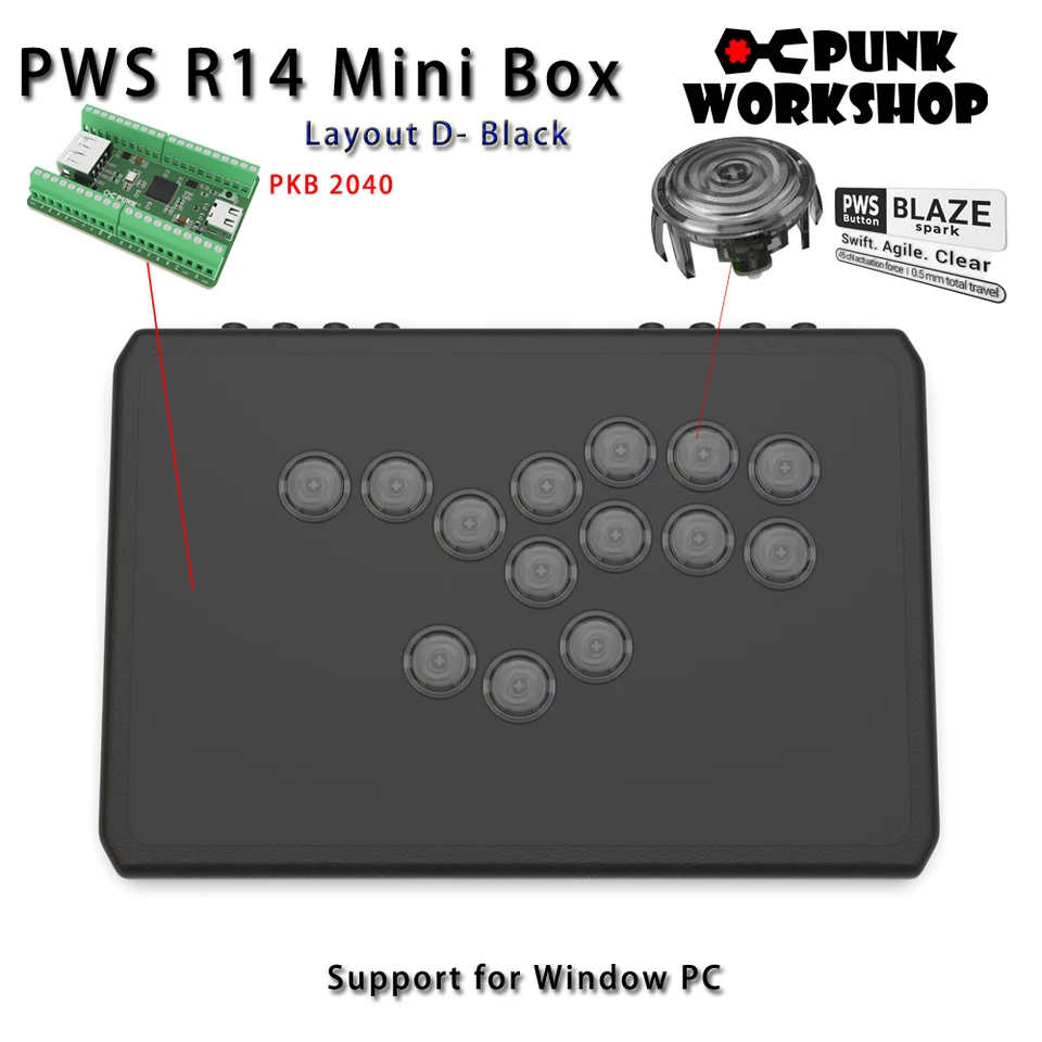 Punk Workshop Newest Mini Box PWS R14 Shuto Edition Leverless
