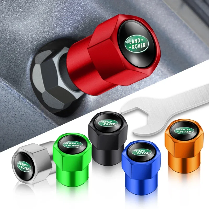 4 шт. алюминиевые шестигранные колпачки для штока клапана для Land Rover Defender Evoque Velar Range Rover Freelander Discovery, автоаксессуары
