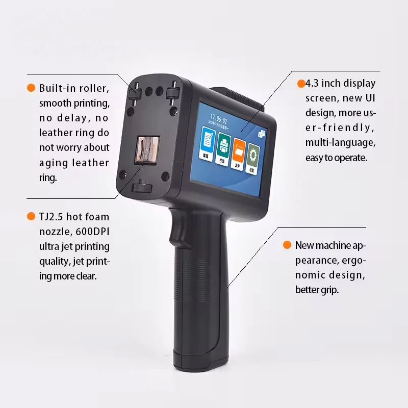 M10 Handheld Online Inkjet Printer with Conveyor Belt Automatic Coding Packaging Bag Fabric Metal Bottle Date Text Dtf Printing view 6