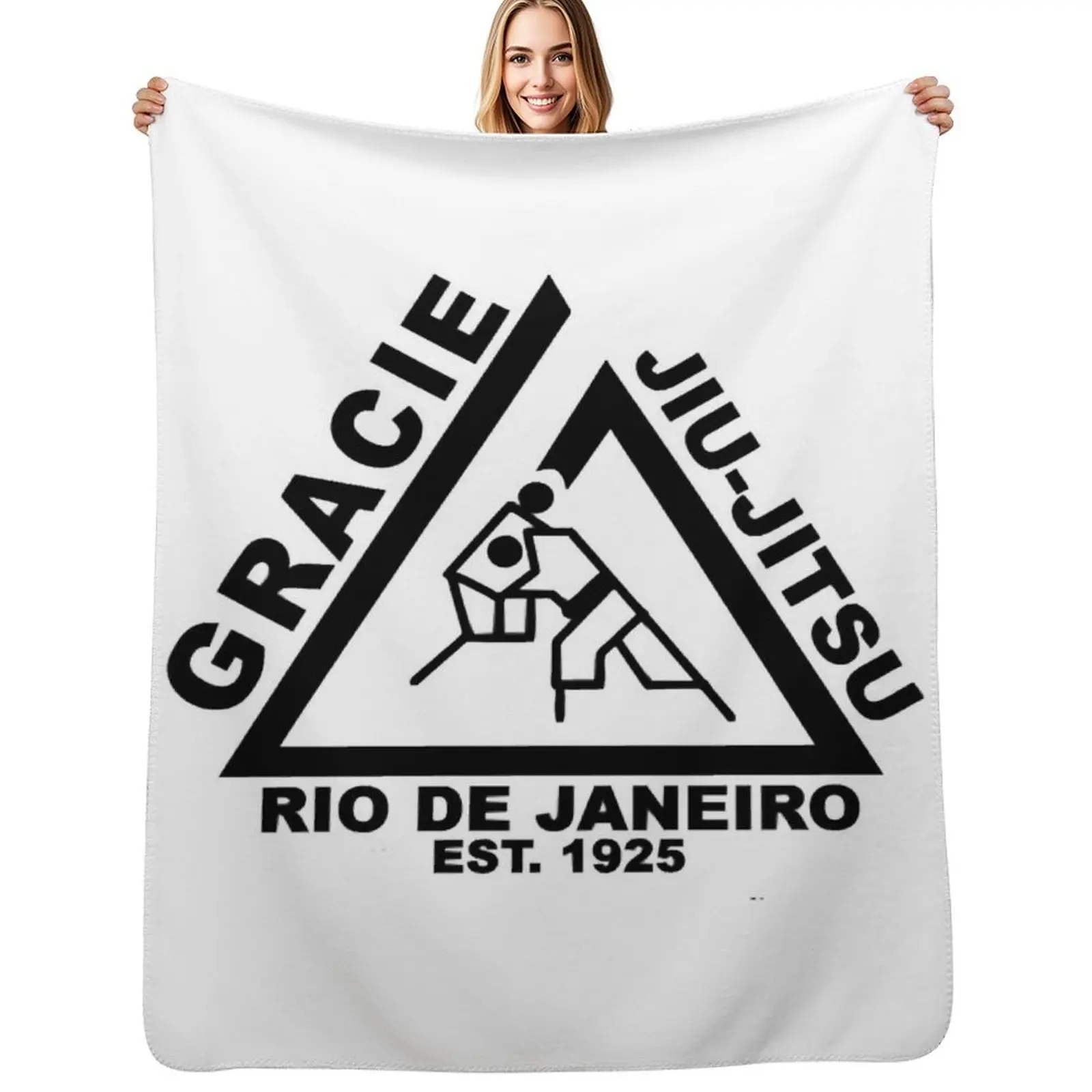 

GRACIE JIU JITSU Throw Blanket Compact Warm Blanket for Car Road Trip