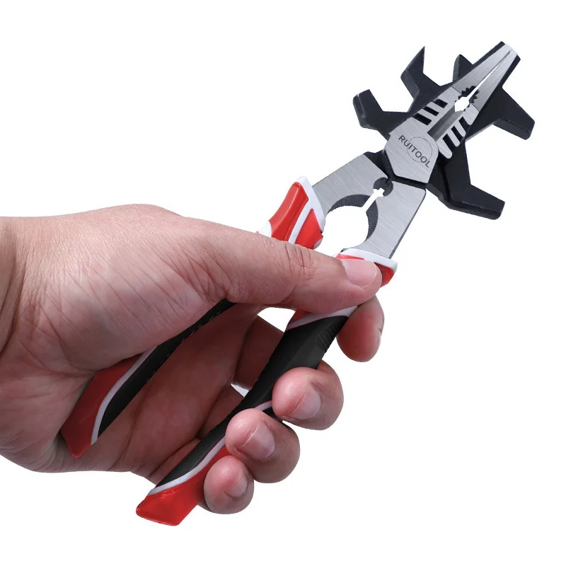 1Pcs Multifunctional Electric Welding Pliers Wrench 8 Inch Welds Clamp Weld Auxiliary Hand Tools for Electric Welder MIG
