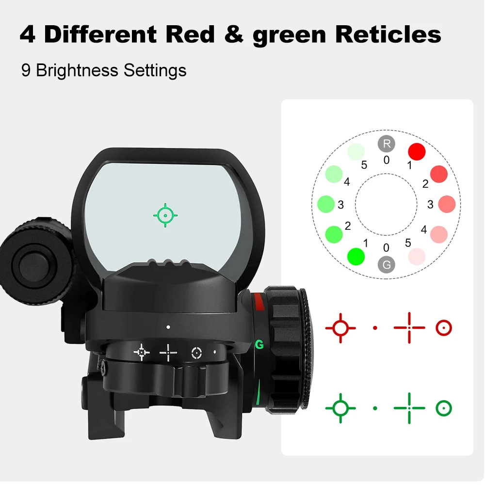 2 in 1 Red Dot Sight Laser Combo 1X22X33 Hunting Optics Riflescope with Laser Sight Reflex Rifle Scope for 11/20mm Rail