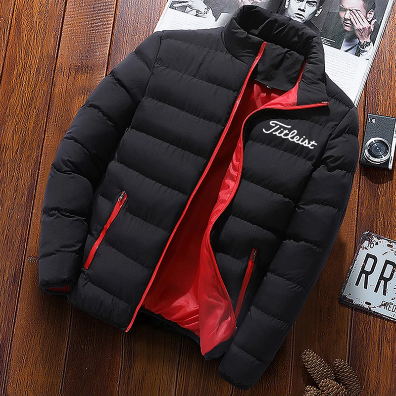 

Men Jacke Windbreaker Cotton Padded Jacket Casual Sports Autumn Winter Men's Stand Collar Warm Thick Parkas Jacket Youth Trend