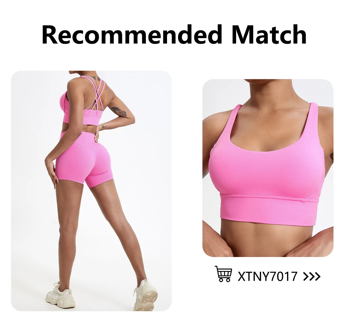 Hochgeschnittene Damen-Sportshorts Push-Up Gym-Leggings Weiche Schnelltrocknende Workout-Fitness-Laufbekleidung Yoga-Trainingsshorts – Detail 7