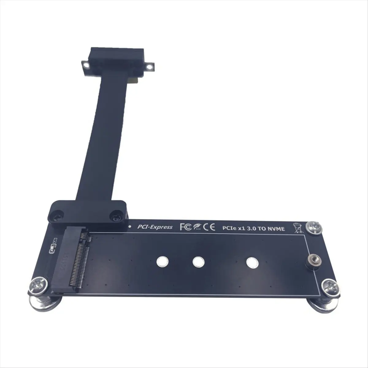 محول PCIe 3.0 X1 إلى M.2 NVME ثابت مع تصميم زاوية قائمة 90 درجة يدعم 2242/60/80 NVME SSD 10 سم #3