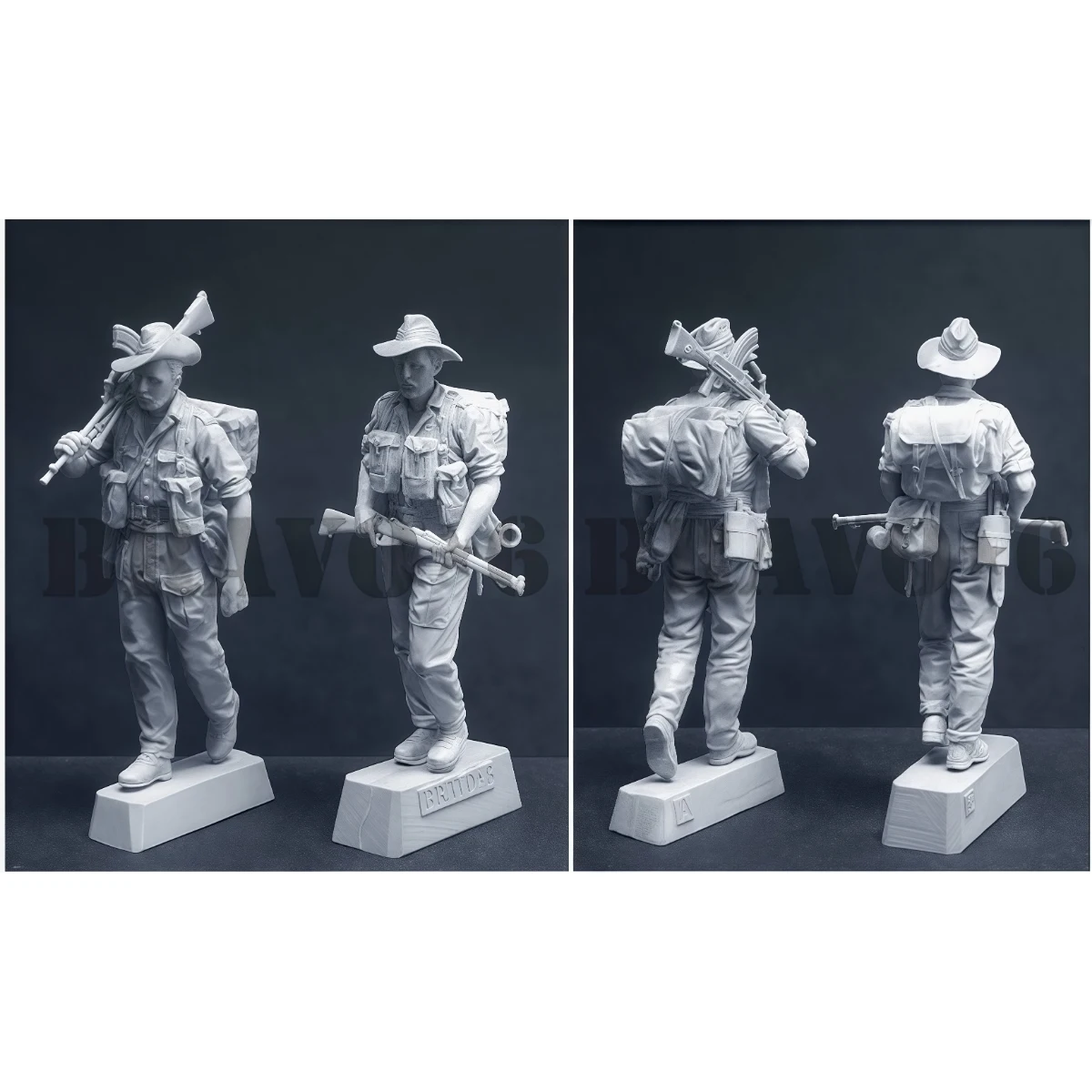 Kit de modelo sin pintar de resina 1/35, Chindit de la Segunda Guerra Mundial con temática militar sin montar y sin pintar GK