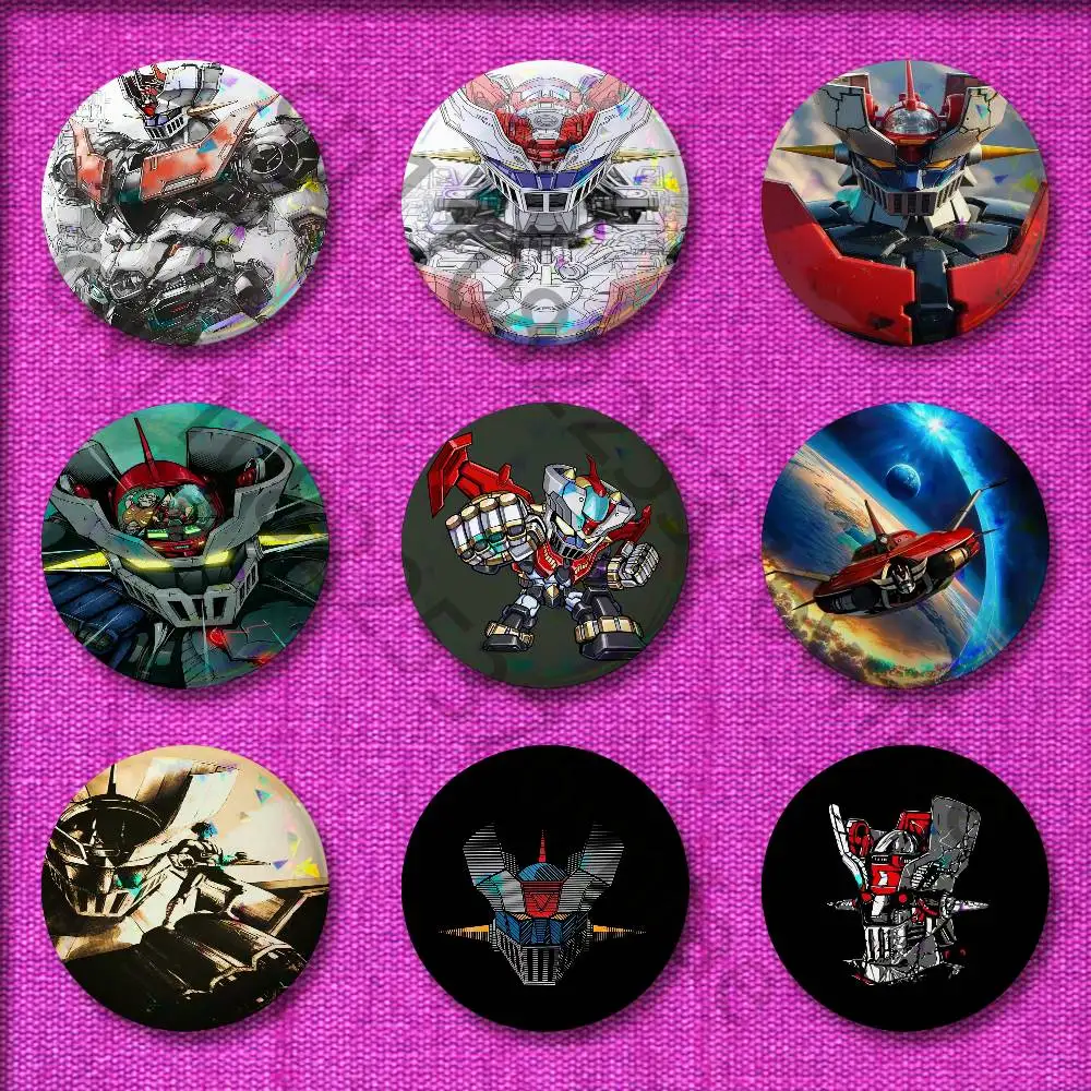 

M-Mazinger Z Robot Kouji Kabuto Badges 75mm 25mm 44mm 32mm 58mm Round Pin Brooch Souvenir Clothes Cosplay Gift Accessories
