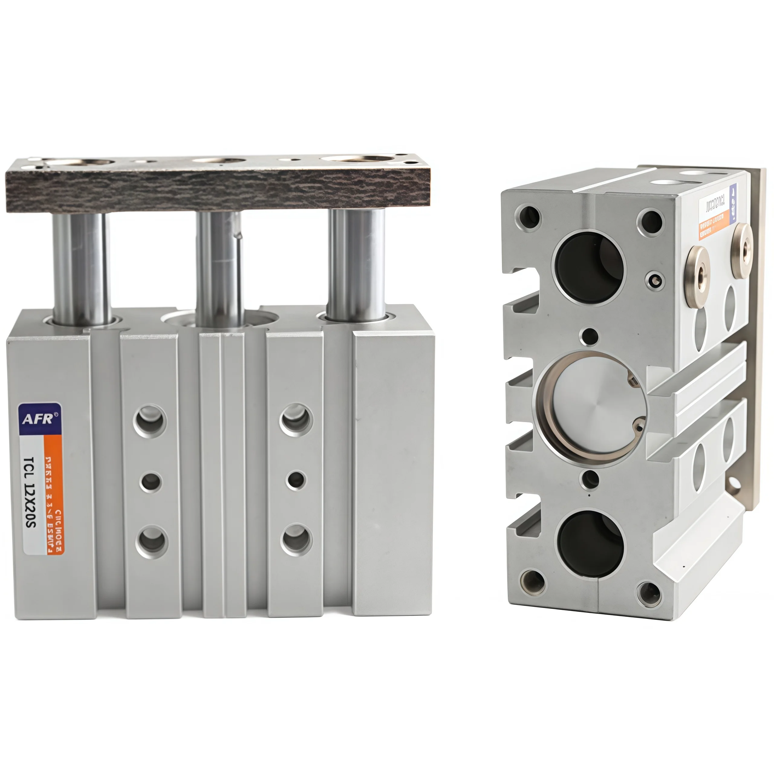 TCL Airtac Type Three-Axis Three Rod Guided Pneumatic Cylinder Bore 12 16 20 25 32 40 50 63mm Stroke 10-300mm Double Acti