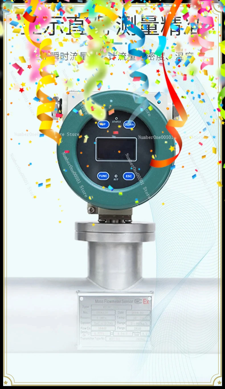 Medidor de Fluxo de Massa de Tubo Reto de Alta Precisão, Medidor de Densidade de Líquidos para Medição Industrial de Fluidos, Medidor de Fluxo Coriolis