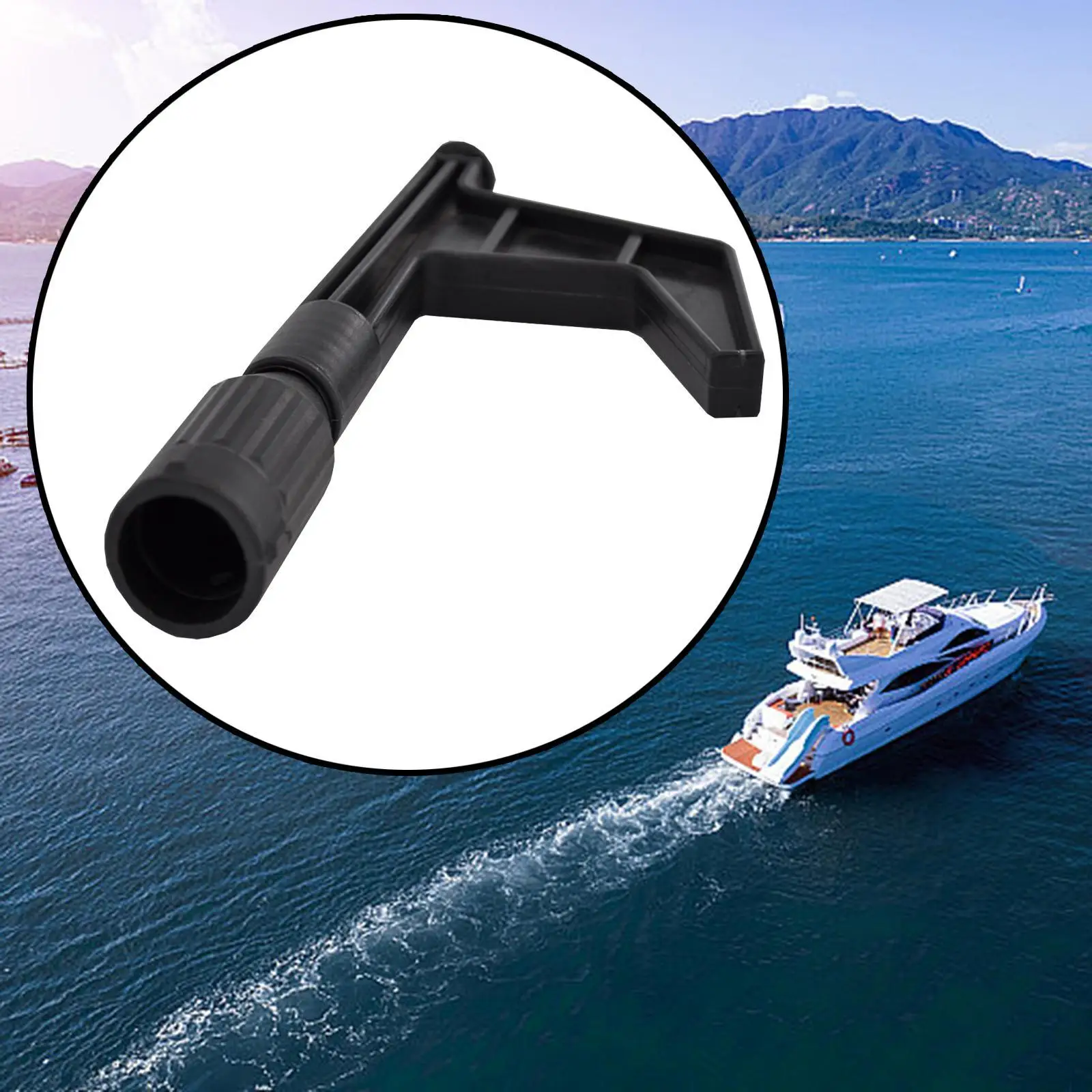 

Крепление для лодочного крюка, высокая производительность, простая установка, черная морская фурнитура, нейлоновая головка с крючком, замена для док-станции в яхте