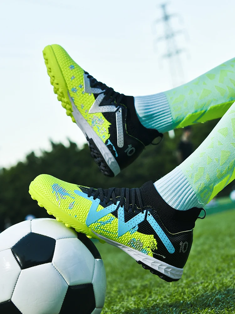 TF-Fußballschuhe für Erwachsene, verschleißfeste Gummisohle für Rasenplätze, leichte PU-Fußballschuhe für Herren, geeignet für Outdoor-Grasplätze. – Detail 10