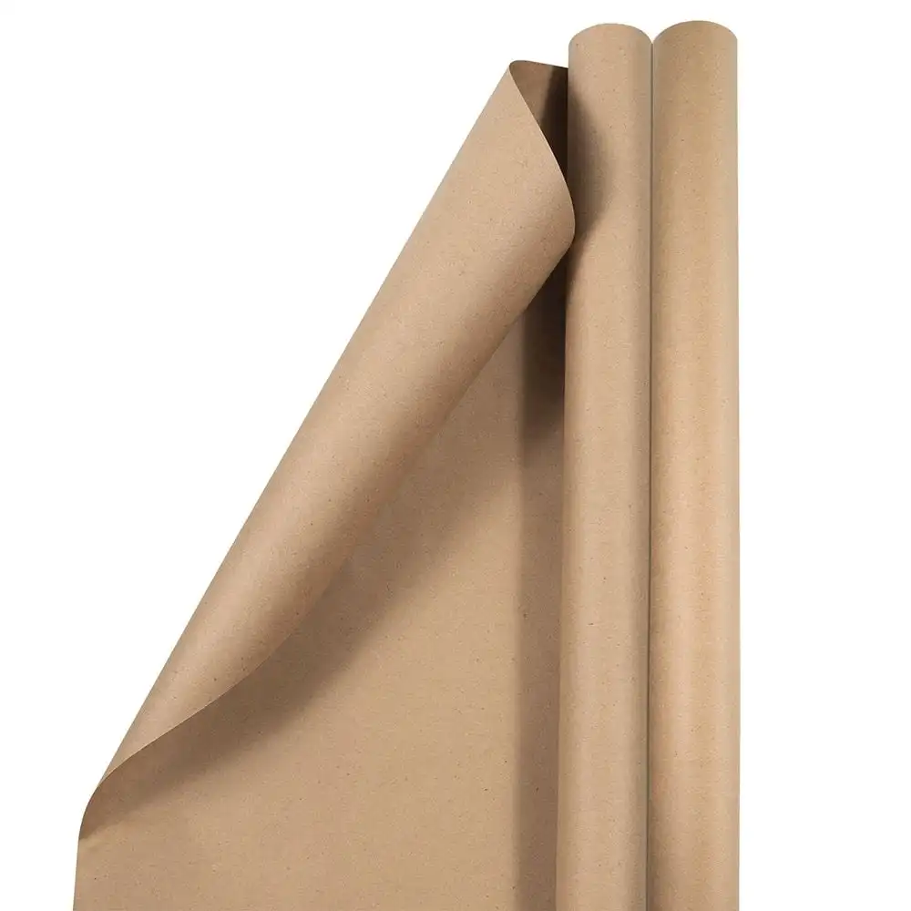 

JAM Paper Wrapping Paper, Kraft Brown, 37.5sq. ft. 2/Pack