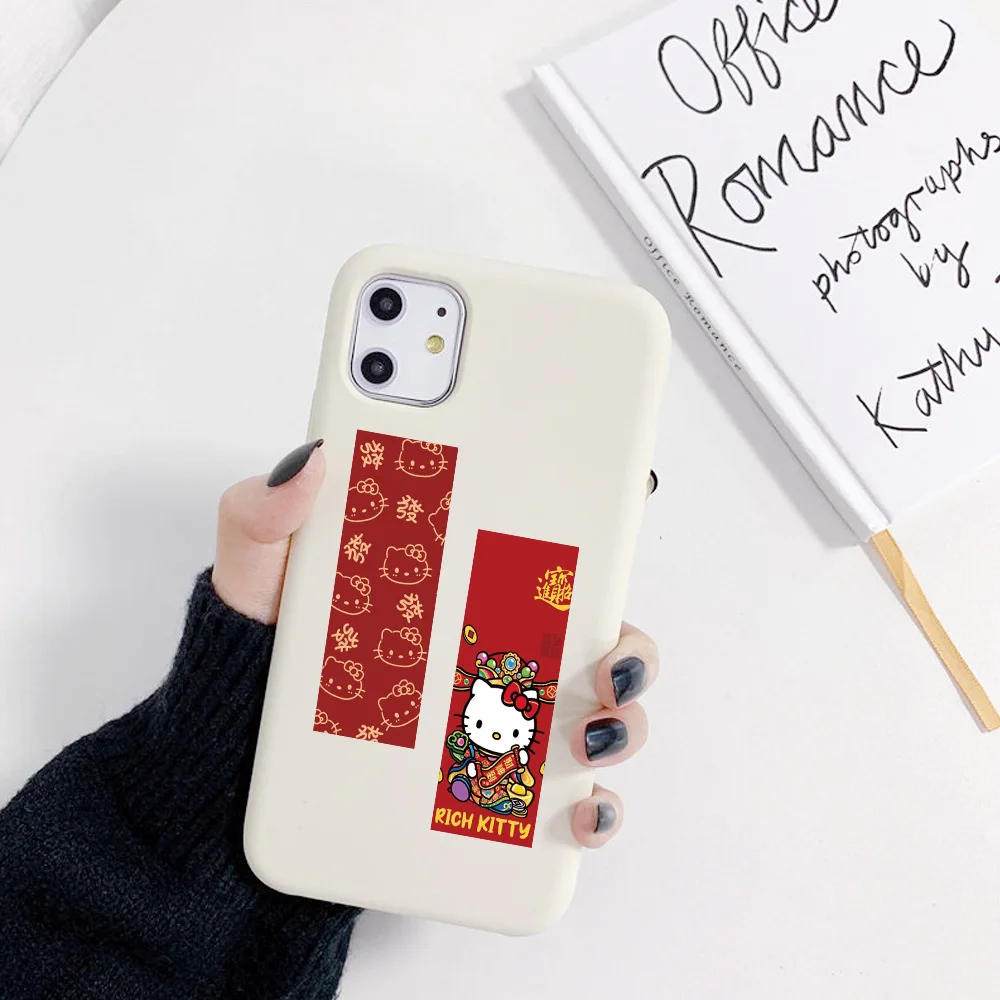 120 Pz/rotolo Hello Kitty Sanrio Adesivo Sigillante Stile Capodanno Rosso Benedizione Diario Rotolo Decalcomania FAI DA TE Bagagli Telefono Chitarra Giocattoli Per Bambini