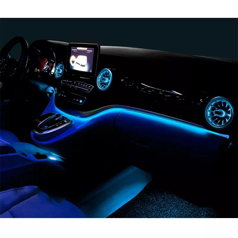 سيارة الجبهة العادم منفذ التوربينات تنفيس تكييف الهواء توربو فتحات الضوء المحيط لبنز V-class VITO #5