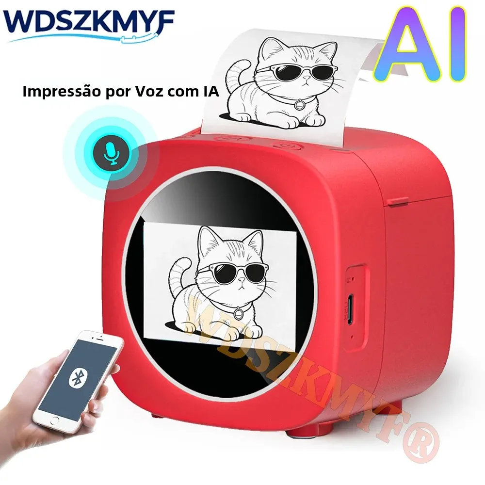 新しいaiボイスプリンター-aiマジックボックス-アプリ制御-6つの作成スタイル-子供の誕生日プレゼント-ホリデーギフト-描画教育ツール