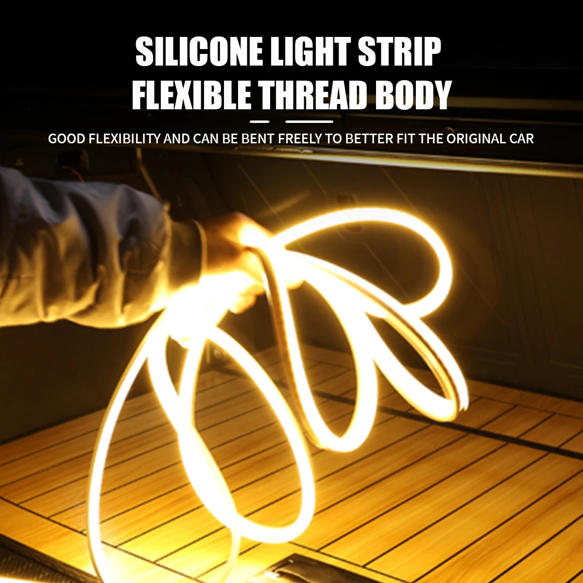 5M 12V Car Rear Trunk Brighten LED Strip Modified Lighting for Waterproof Flexible Luggage Light Universal connector Plug & Play