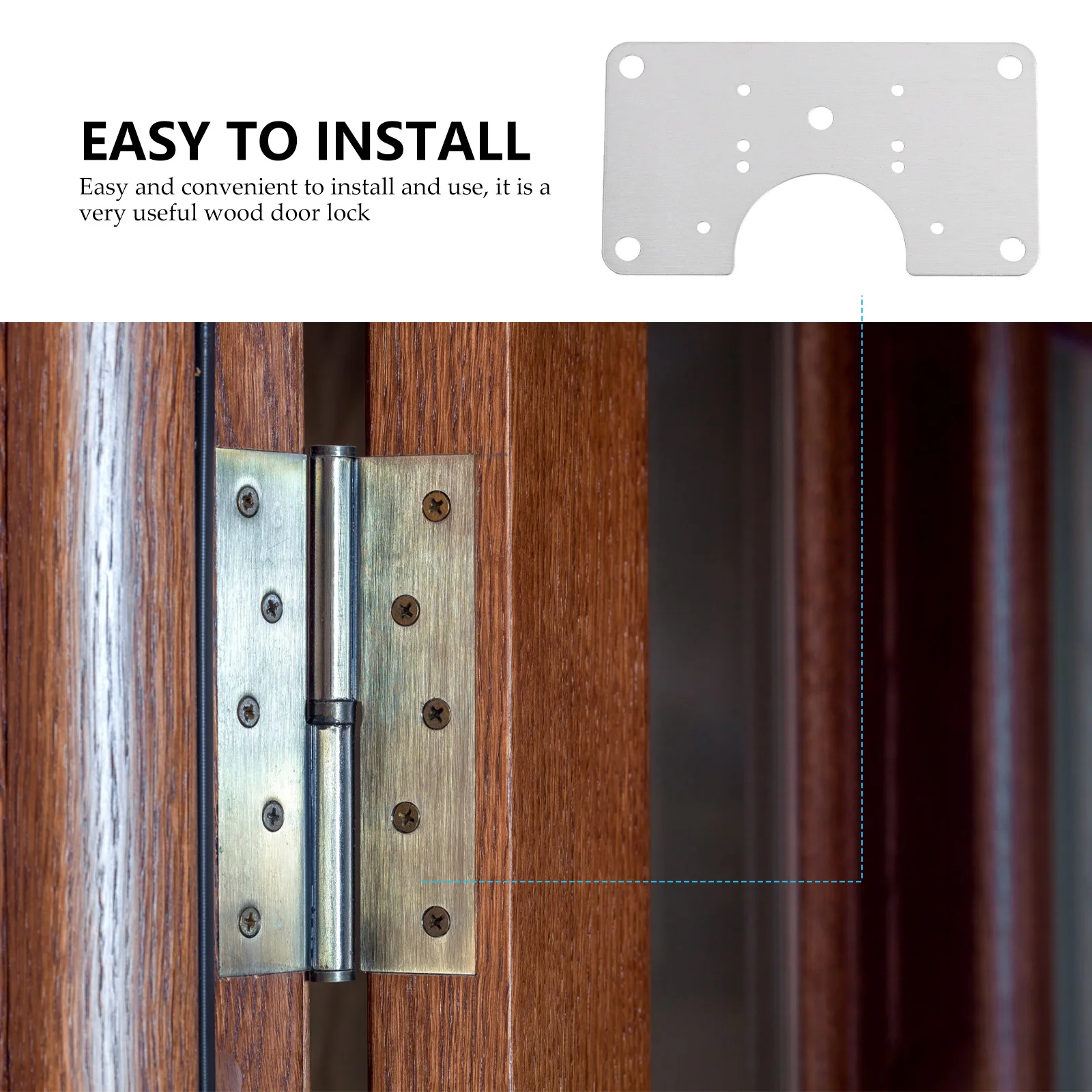 

4 Sets Stainless Steel Cabinet Door Hinge Repair Plate Mending Bracket for Furniture Doors Durable Precision Hardware