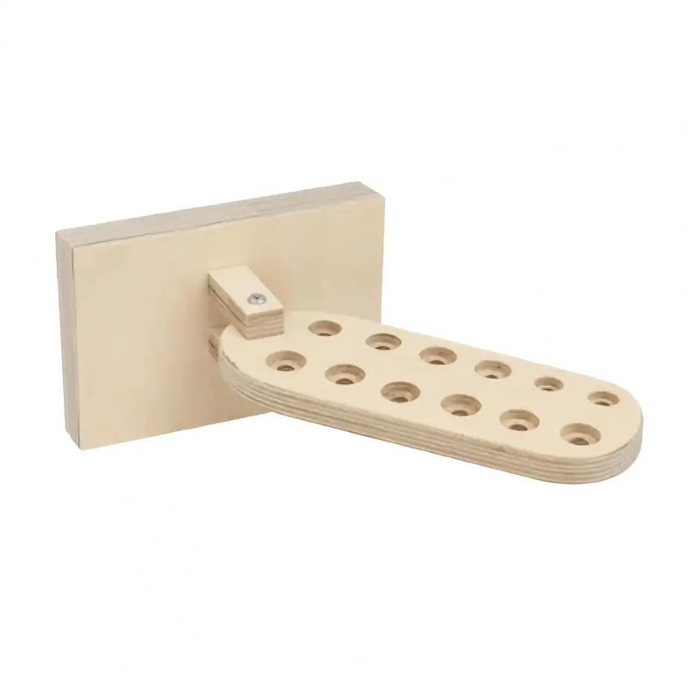 Wall Mountable Screwdriver Rack Rotatable Screwdriver Storage Rack Wall Mounted Wooden Tool Organizer Multi-hole for Workbench