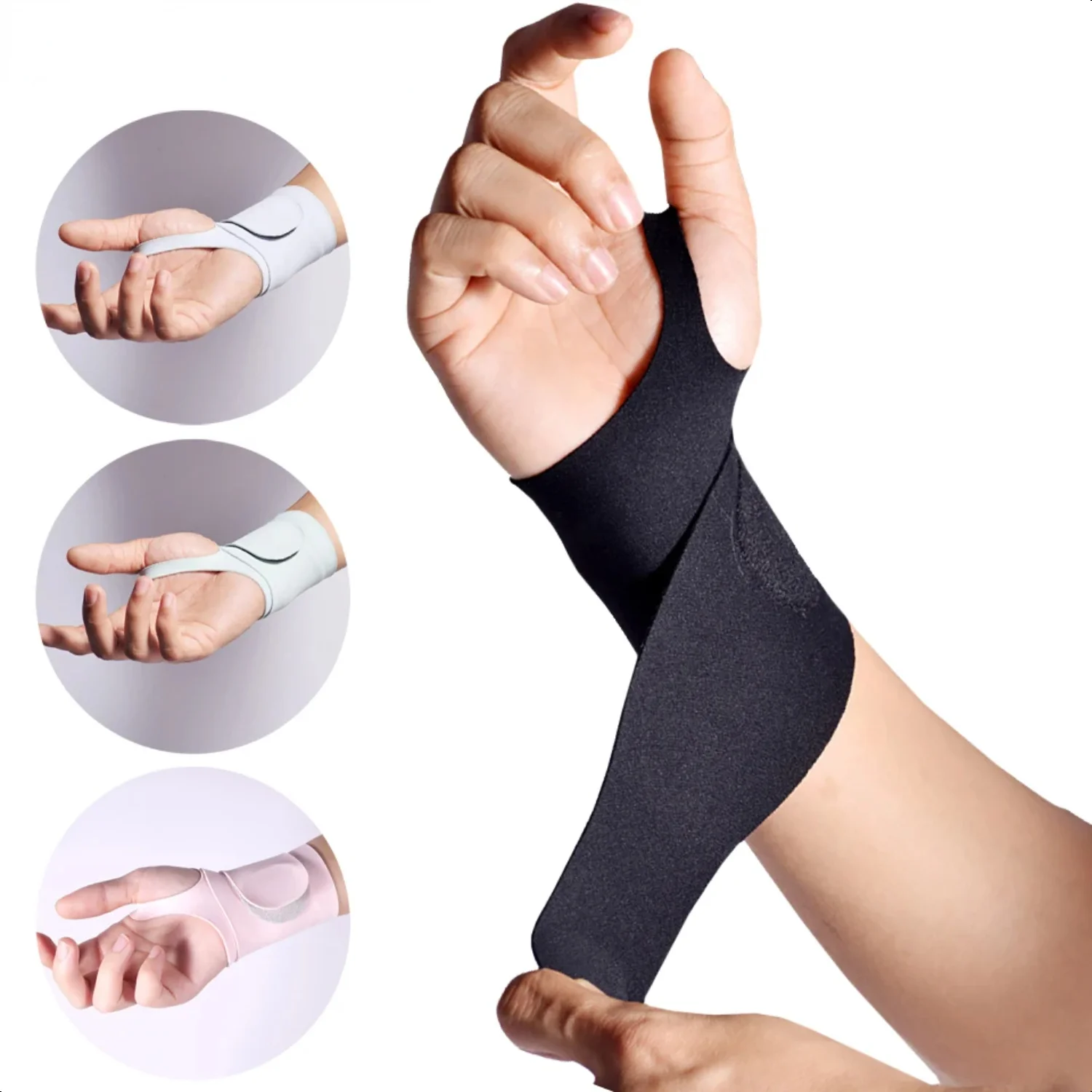 1Pcs Adjustable Thin Compression Wrist Brace Guard Sprain Tendon Sheath Pain  Men Women Exercise Safety Support