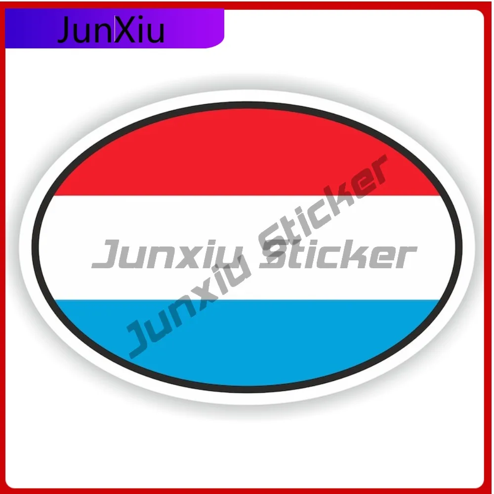 

LUXEMBOURG Oval Sticker with Flag Funny Truck Waterproof Car Modification Vinyl Decal For Car Truck SUV Window Bumper Laptop
