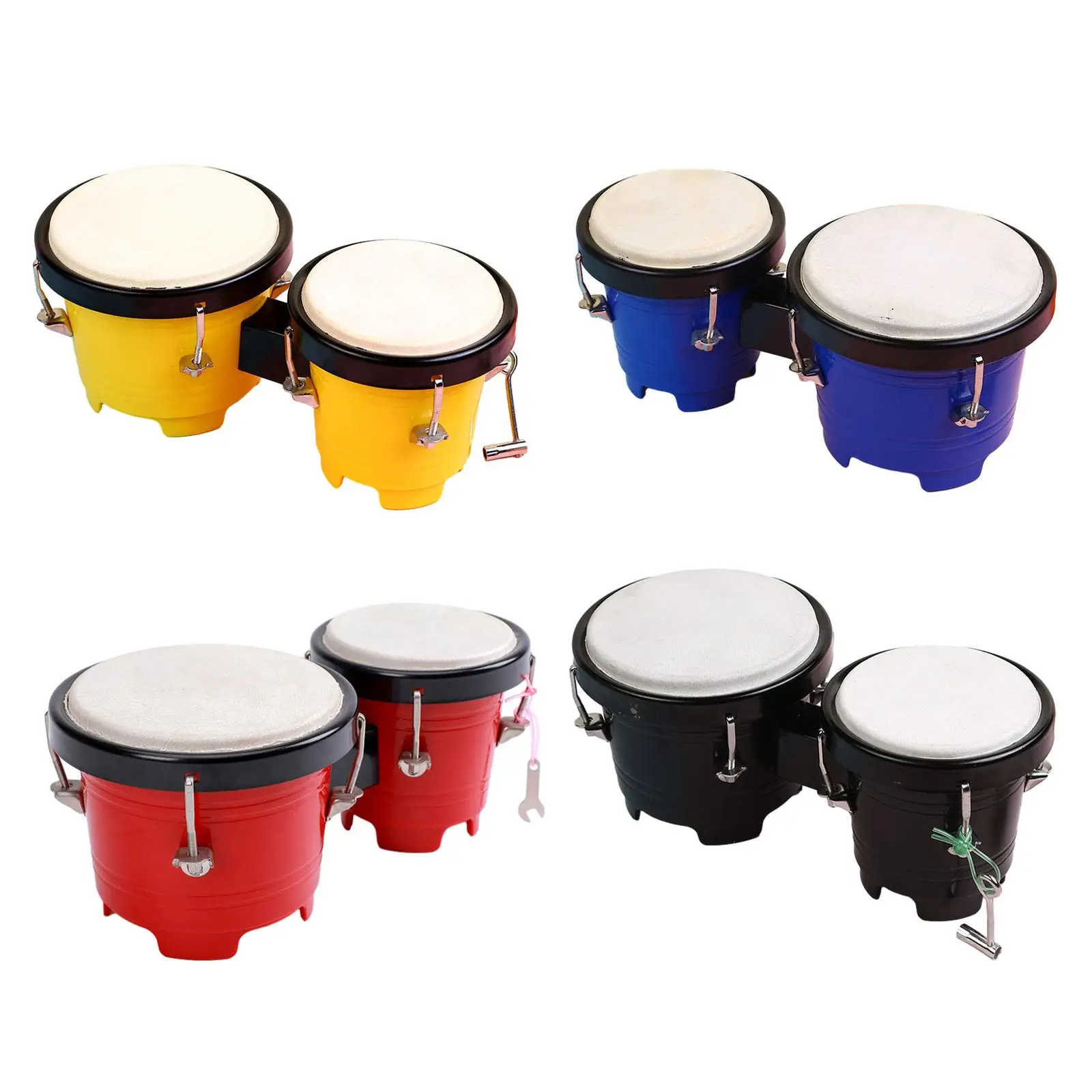Juego de batería de bongos de percusión de 4 "y 5", tambor africano para regalos navideños para principiantes