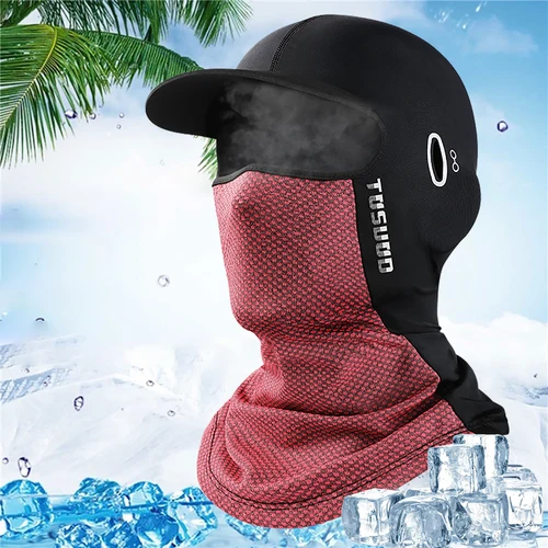 Imagen 2 del producto Protector solar para la cara para hombre y mujer, sombrero con capucha, protección UV, casco de seda de hielo, ciclismo, escalada, correr, cascos de motocicleta