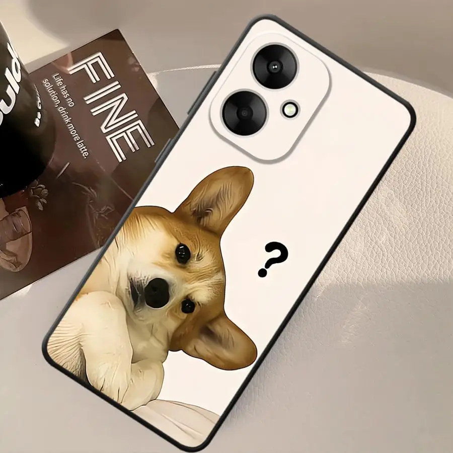 Custodia per Xiaomi Redmi A1 A2 Plus 13C 14C 10 9 A3 A5 A4 12C K40 K80 Pro Nero Custodia morbida per telefono Cute Dog