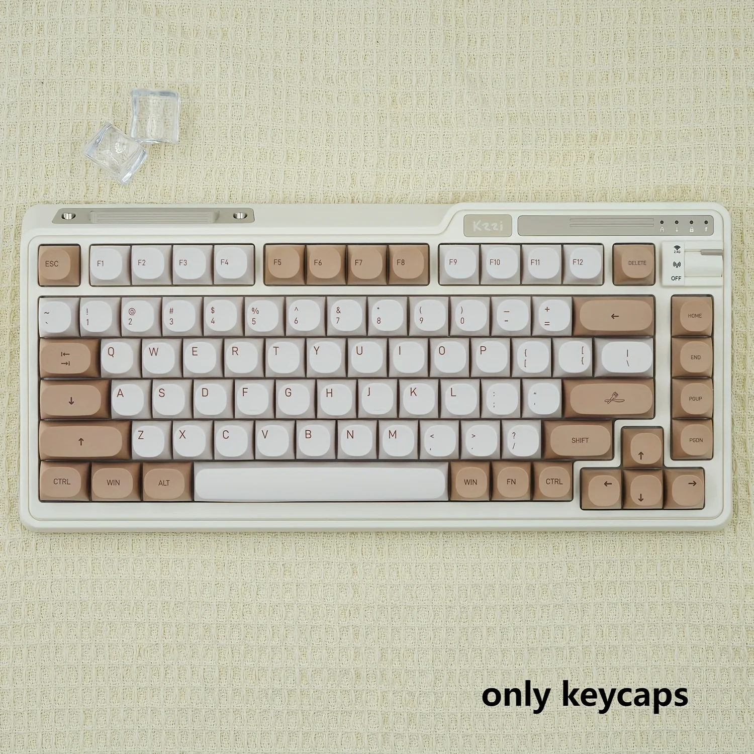 119 keys Brown Tiramisu MOA Profile Dye Sublimation PBT Keycaps Round Ball Key caps For MX Mechanical keyboard