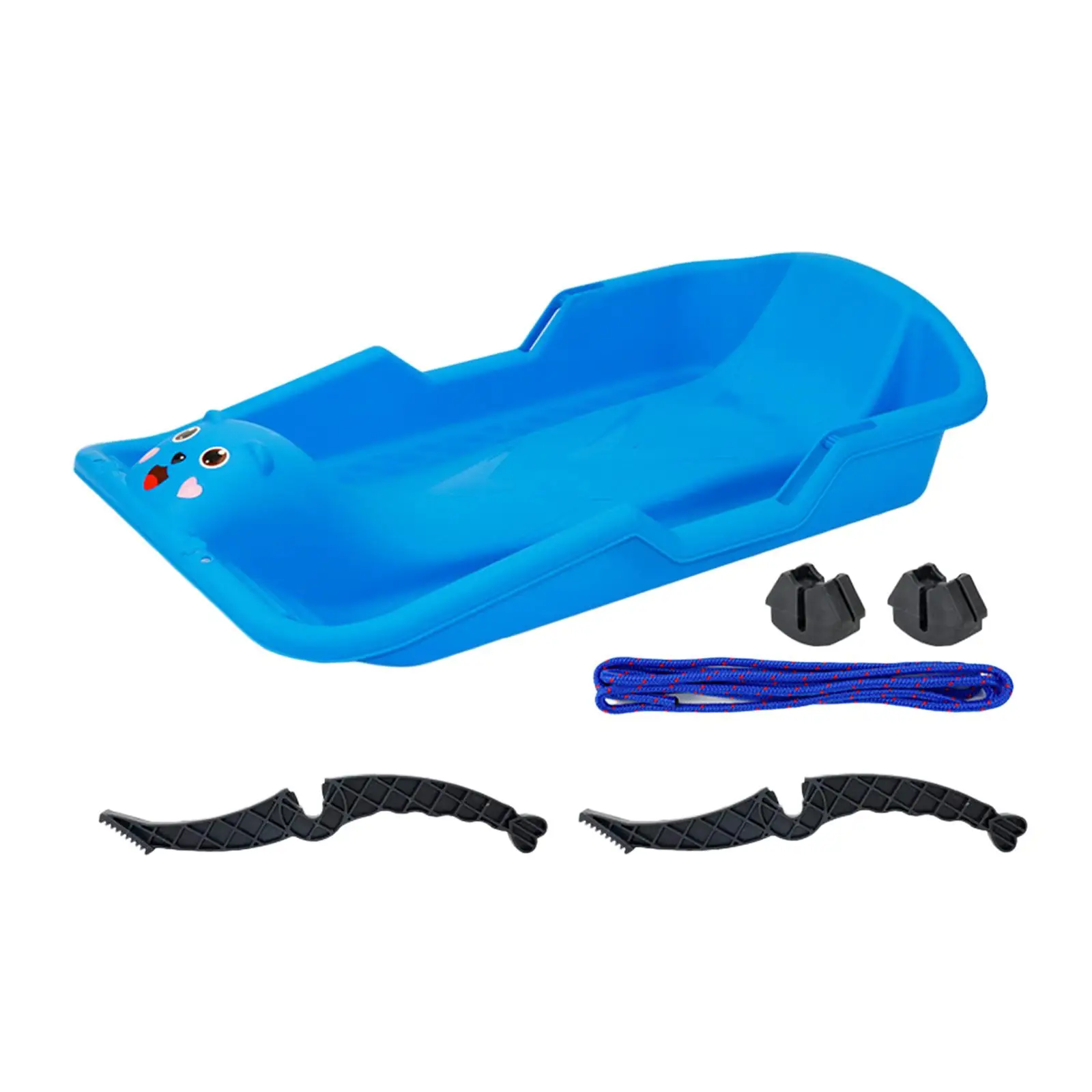 

Snow Sled Downhill Sled Skiing Board Thicken Equipment with Brakes Handles Snow Luge Sledge for Children, Adults Boys, Girls,