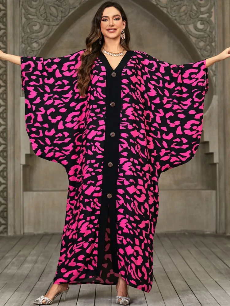 Summer Cover Ups Women Swimsuit 3/4 Sleeve Robes Bathing Suit Robe Dress 2026 New Tie Dye Beach Holiday Maxi Dresses Cover-Up