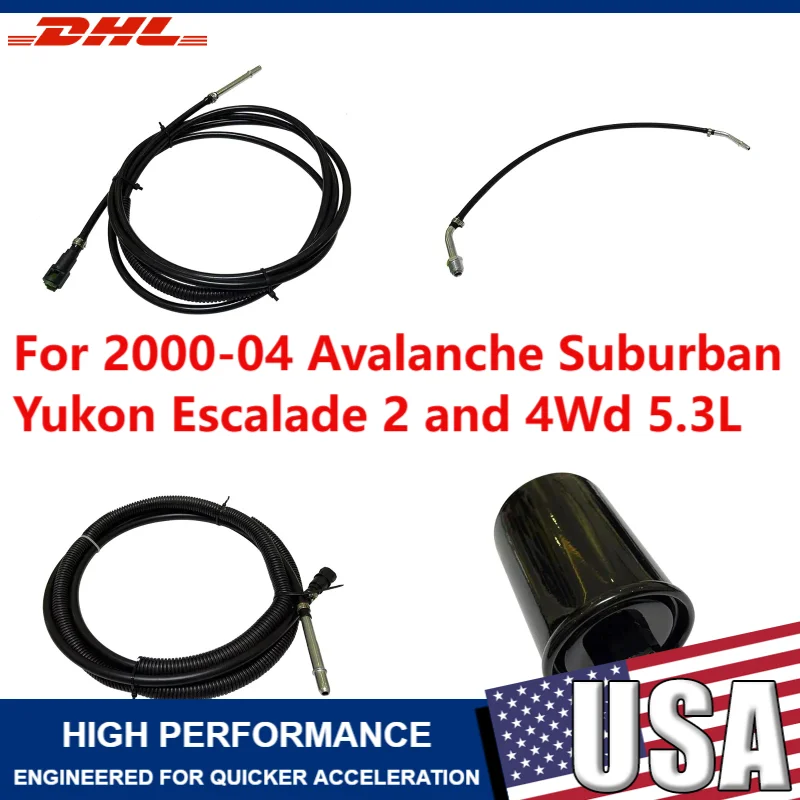 

Multi-Layer Braided Fuel Hose Kit For 2000-04 Avalanche Suburban Yukon Escalade 2 and 4Wd 5.3L Nylon Fuel Line Replacement Kit