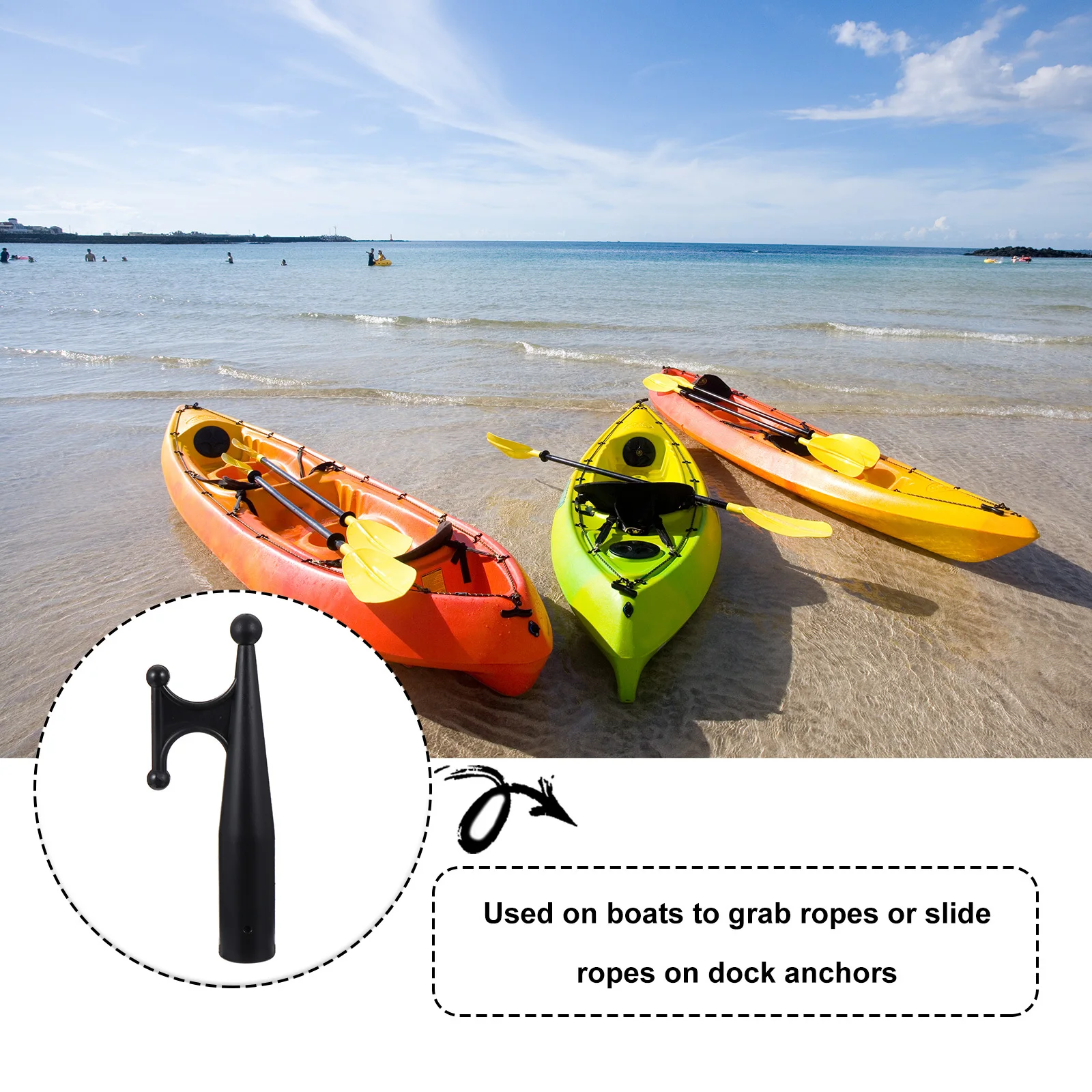 

Nylon Boat Hook for 28Mm Extension Pole Replacement Floating Hook Attachment Perfect for Hanging Flower Baskets Lights