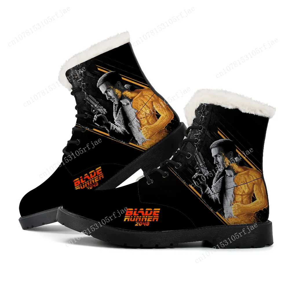 Blade Runner Plush Boots Movie Mens Womens Teenager Shoes Casual Boot Outdoor Light High Quality Print on Demand Customize Shoe