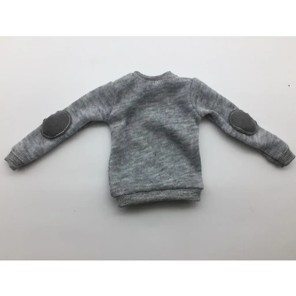 1/6 メンズ T シャツ ニット生地アパレル長袖トップ男性アクションフィギュア用に適しています