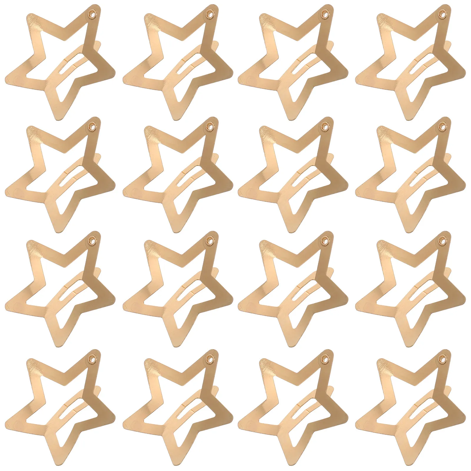 

50pcs Hair Clips Star Shaped Accessories for Women Metal Finish Durable Material Versatile Use Secure Grip Sweet Design