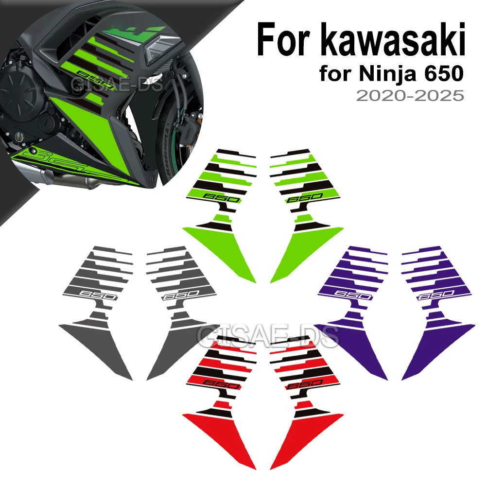 Ninja 650 corpo da motocicleta carenagem protetor tanque joelheira adesivos decalques para kawasaki ninja650 2020 2021 2022 2023 2024 2025