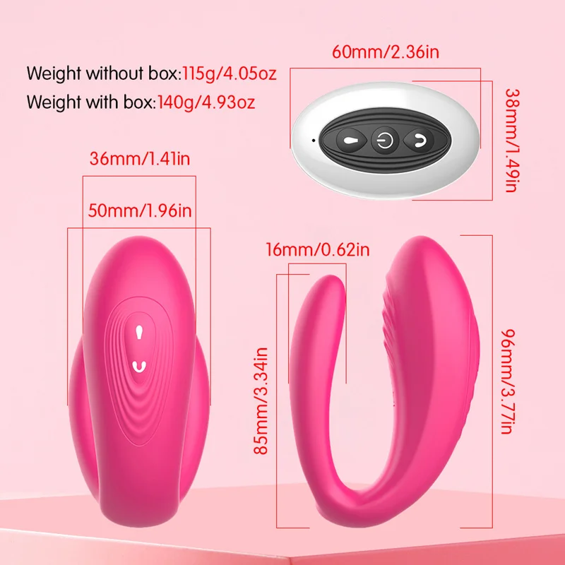 Wireless Remote Control U Shape Vibrating Pantie Dildo Couple Lover Use Clit G Spot Stimulation Wearable Vbrator