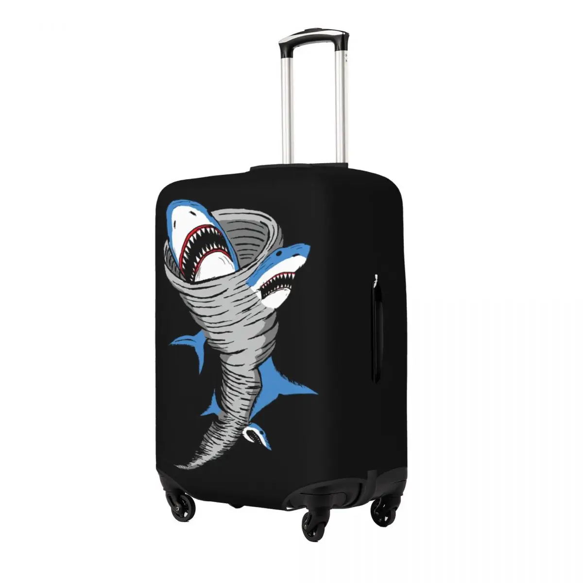 Shark Tornado Pullover Print Luggage Protective Dust Covers Elastic Waterproof 18-32inch Suitcase Cover Travel Accessories