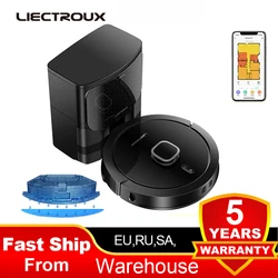 Liectroux G7 LDS Robot Vacuum Cleaner & Mop Combo,Self Empty,Laser Lidar,Multi-floor Map,6.5KPa,Smart Home Wet Dry Appliance