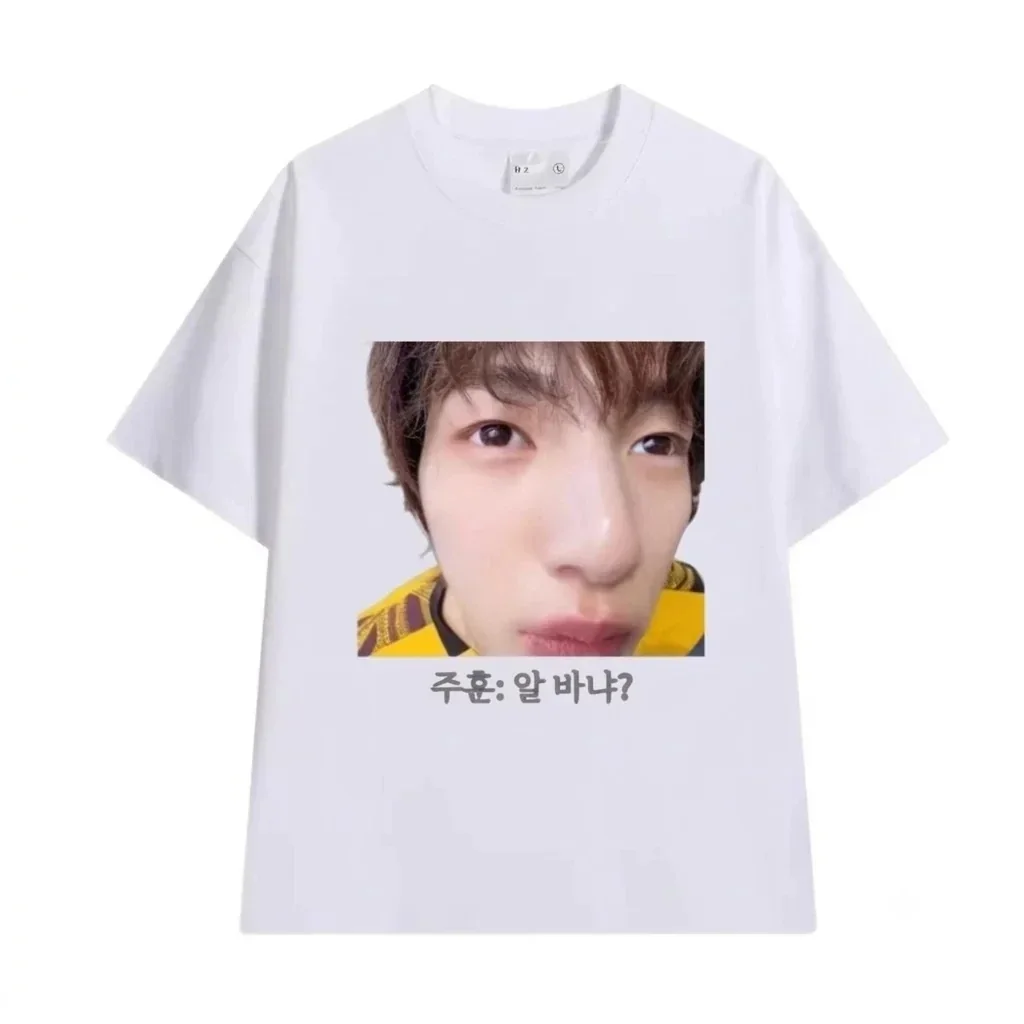 Unisex Funny Face Graphic T Shirt Round Neck Short Sleeve Korean Meme Print Tee Summer Casual Streetwear Fan Tops