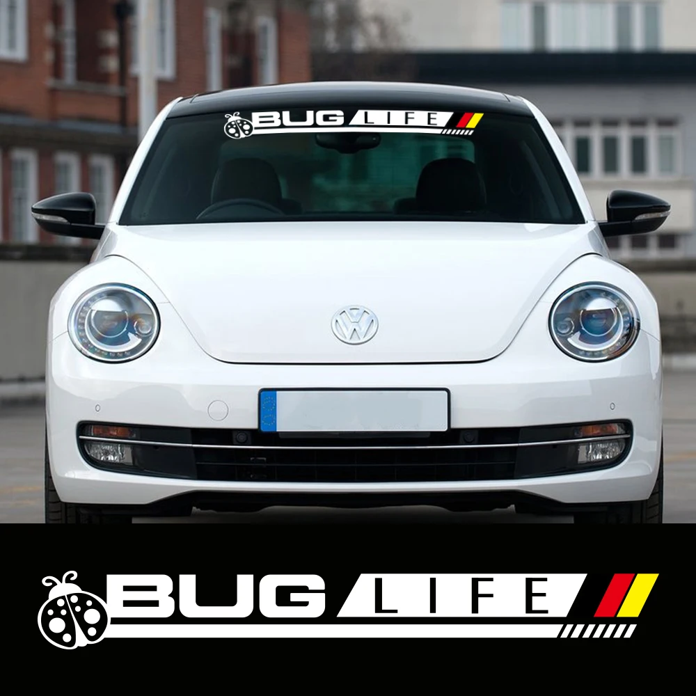 

Наклейки на лобовое стекло автомобиля для VW Volkswagen Beetle BUG LIFE, водостойкая виниловая пленка, авто декоративная наклейка, внешние аксессуары для автомобиля