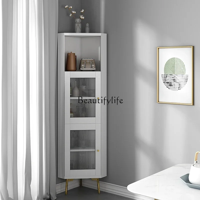 

FG11Nordic light luxury corner cabinet rack storage triangular storage cabinet